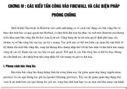 Các kiểu tấn công vào Firewall và các biện pháp phòng chống