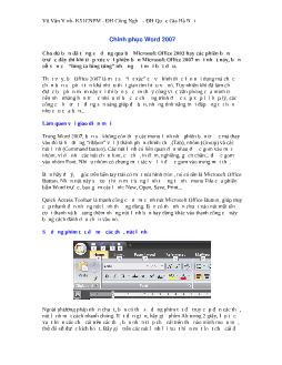 Chinh phục Word 2007
