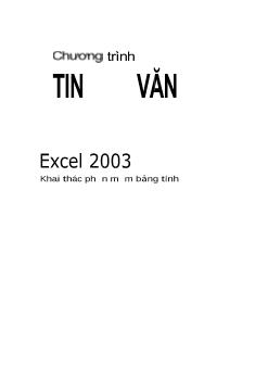 Excel 2003 - Khai phá phần mềm bảng tính