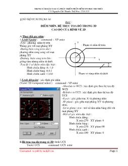 Giáo trình AutoCad 3D