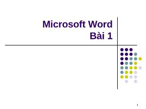 Giáo trình Microsoft word