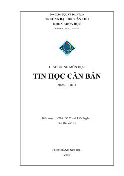 Giáo trình môn học tin học căn bản