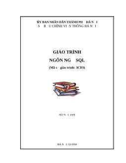 Giáo trình ngôn ngữ sql