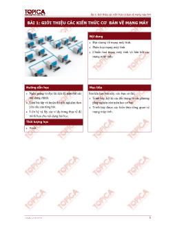 Giới thiệu các kiến thức cơ bản về mạng máy