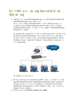 Giới thiệu về mạng lan cách bấm dây mạng