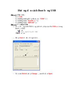 Hướng dẫn cách boot bằng USB