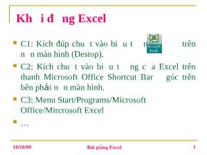 Hướng dẫn cách khởi động Excel