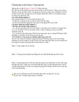 Hướng dẫn cài đặt Windows 7 bằng hình ảnh