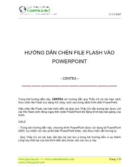 Hướng dẫn chèn file flash vào powerpoint