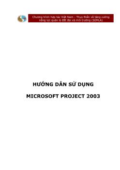 Hướng dẫn sử dụng microsoft project 2003