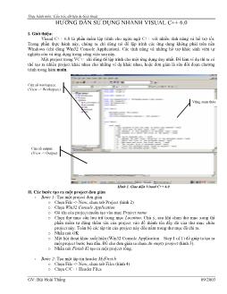 Hướng dẫn sử dụng nhanh visual C++ 6.0