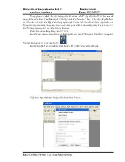 Hướng dẫn sử dụng phần mềm Keil C