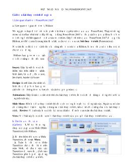 Hướng dẫn sử dụng Powerpoint 2007