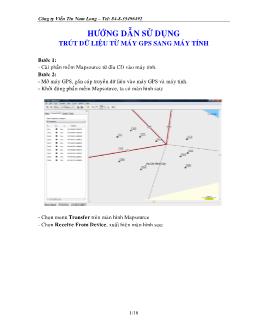 Hướng dẫn sử dụng trút dữ liệu từ máy gps sang máy tính