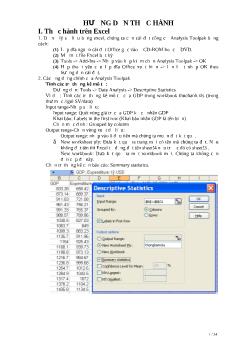 Hướng dẫn thực hành trên Excel