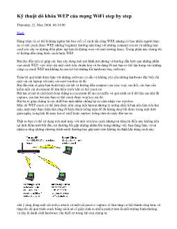 Kỹ thuật dò khóa WEP của mạng WiFi step bystep