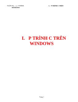 Lập trình C trên windows