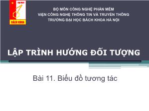 Lập trình hướng đối tượng - Bài 11: Biểu đồ tương tác