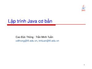 Lập trình Java cơ bản