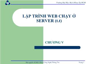 Lập trình web chạy ở server