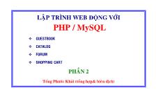 Lập trình web động với PHP/Mysql