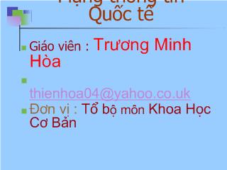 Mạng thông tin Quốc tế