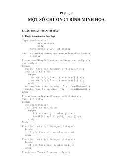 Một số chương trình minh họa - Thuật toán tô màu