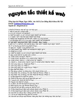 Nguyên tắc thiết kế web