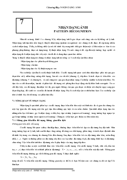 Nhận dạng ảnh pattern recognition