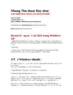 Những thủ thuật hay về chat nhiêu nick yahoo, không cần software