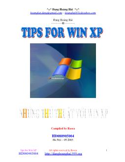 Những thủ thuật với win XP