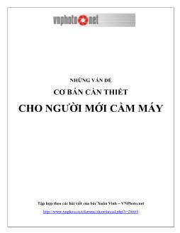 Những vấn đề cơ bản cần thiết cho người mới cầm máy