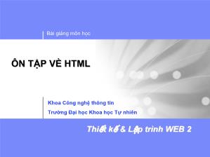 Ôn tập về HTML