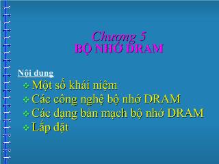 Phần cứng máy vi tính - Bộ nhớ dram