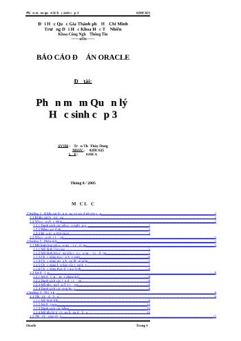 Phần mềm quản lý học sinh cấp 3