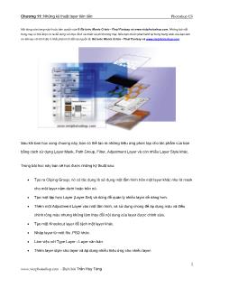 Photoshop CS - Chương 11: Những kỹ thuật layer tiên tiến