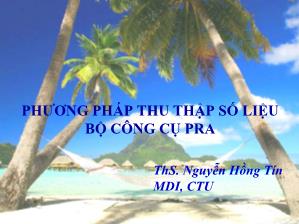 Phương pháp thu thập số liệu bộ công cụ pra