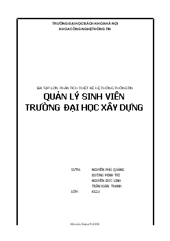 Quản lý sinh viên trường đại học xây dựng