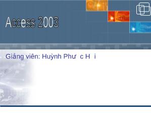 Tài liệu Access 2003