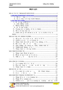 Tài liệu Excel 2003