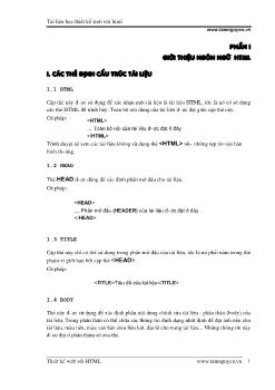 Tài liệu học thiết kế web với HTML