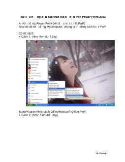 Tài liệu hướng các thao tác cơ bản trên power point 2003