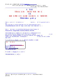 Tài liệu hướng dẫn đồ mực và khắc phục sửa chữa các sự cố máy in