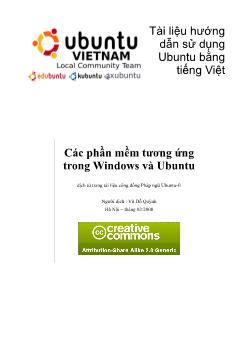 Tài liệu hướng dẫn sử dụng Ubuntu bằng Tiếng Việt