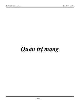 Tài liệu Quản trị mạng