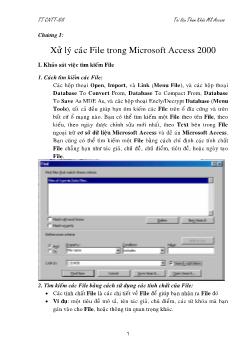 Tài liệu Tham Khảo MS Access