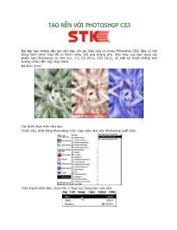 Tạo nền với photoshop cs3