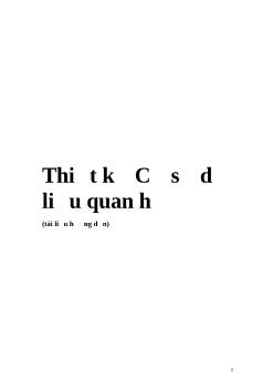 Thiết kế cơ sở dữ liệu quan hệ