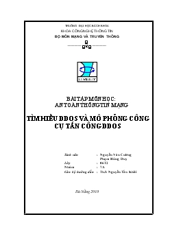 Tìm hiểu ddos và mô phỏng công cụ tấn công ddos