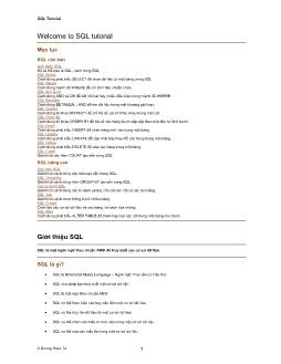 Tìm hiểu SQL tutorial